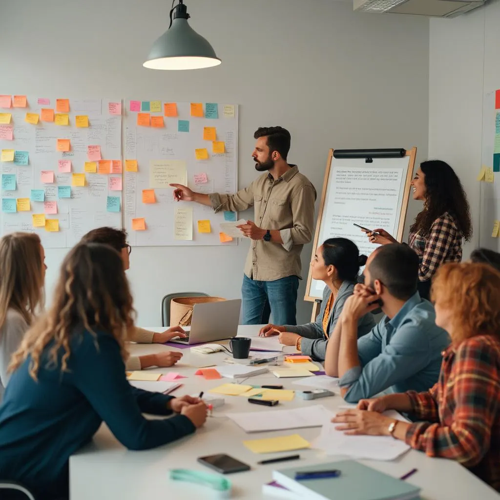 Session de brainstorming de l'équipe produit