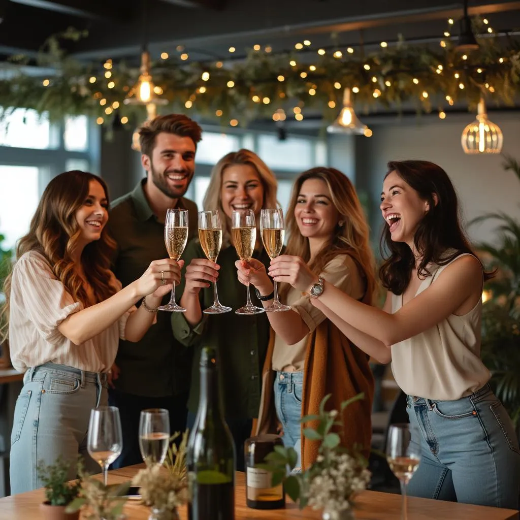 Célébration d'équipe après une réussite majeure