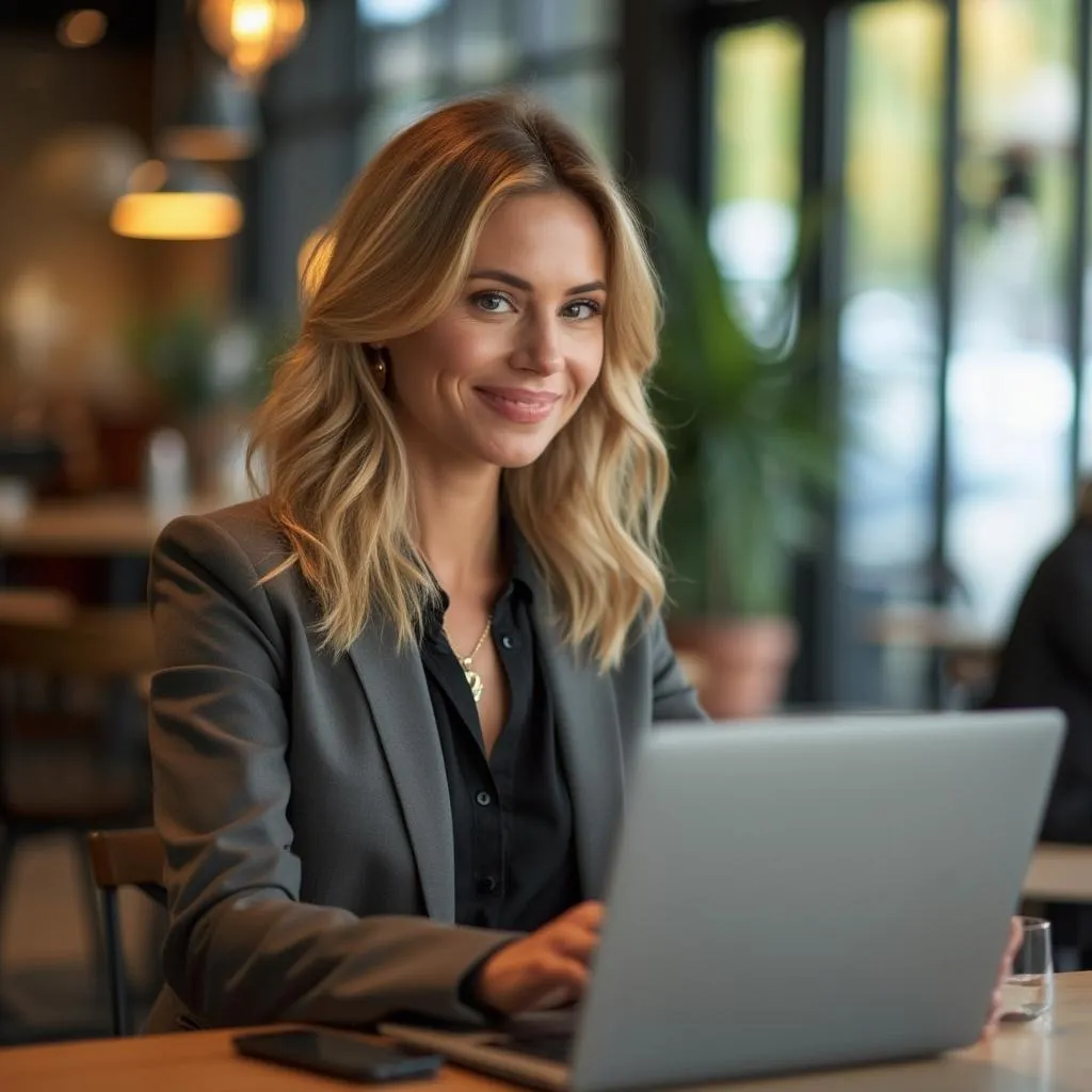 Portrait d'une femme entrepreneur ayant optimisé ses finances